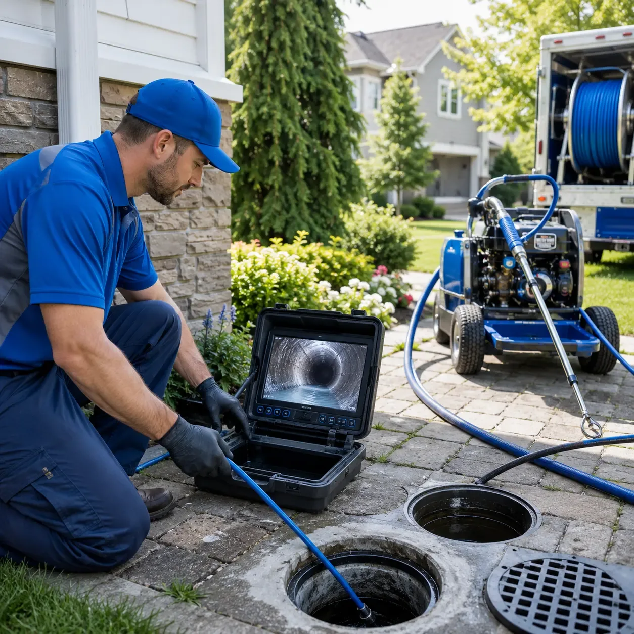 Outdoor drain cleaning professionals serving Pikesville, MD